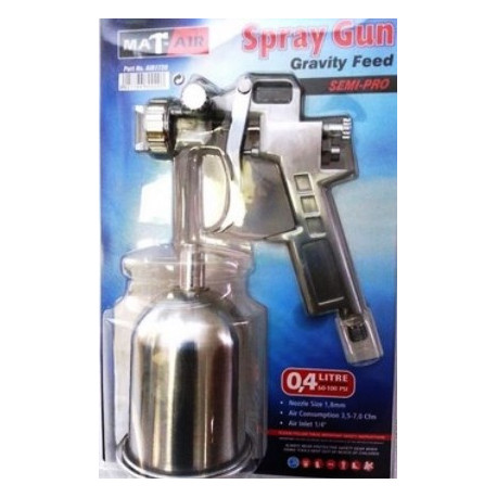 SPRAYGUN MATAIR GRAVITY FEED 1.8MM S990G