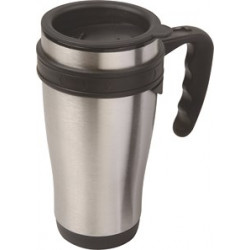 MUG TRAVEL S/S PLASTIC INNER 470ML