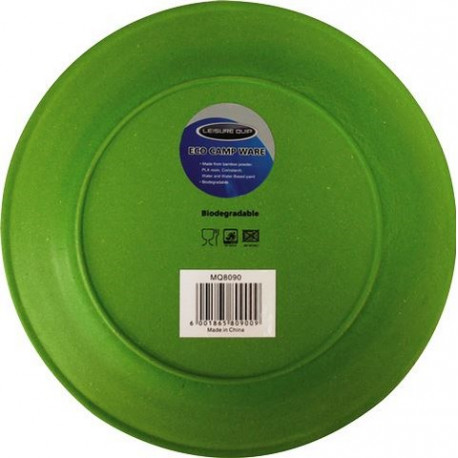 PLATE ECO CAMP 25CM GREEN B/GRAD (6)