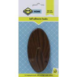 MTS HOME  GIANT OVAL HOOK WOOD GRAIN 1PC