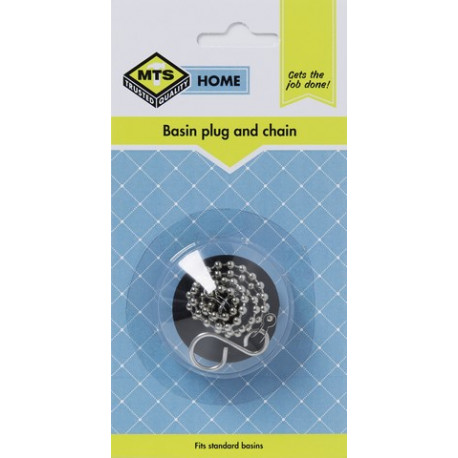 MTS HOME  BASIN PLUG & CHAIN BLACK 1PCC