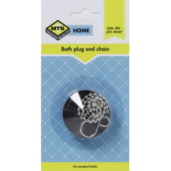 MTS HOME  BATH PLUG & CHAIN BLACK