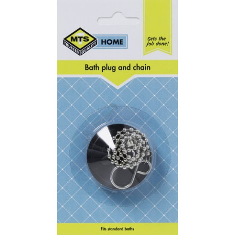 MTS HOME  BATH PLUG & CHAIN BLACK