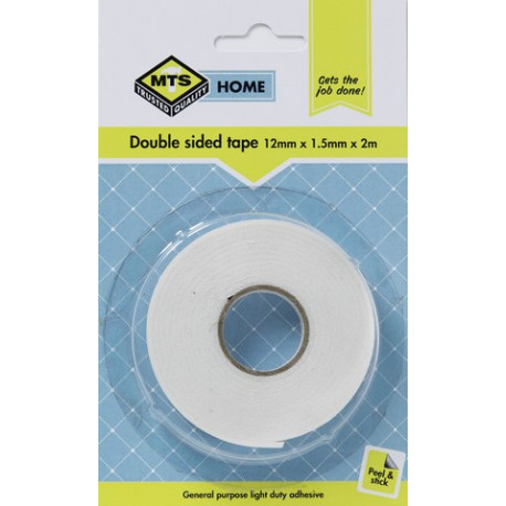 MTS HOME DOUBLE SIDED TAPE 12MMX1.5MMX2M