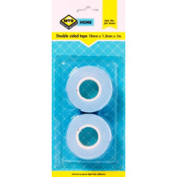 MTS HOME DBL SIDED TAPE 18MMX1.5MM 1M 2P