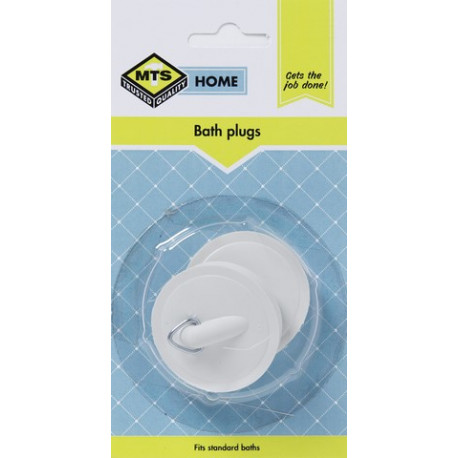 MTS HOME BATH PLUG WHITE 2PC