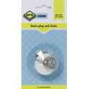 MTS HOME  BASIN PLUG AND CHAIN WHITE