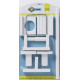 MTS HOME  BATHROOM SET 5PC WHITE