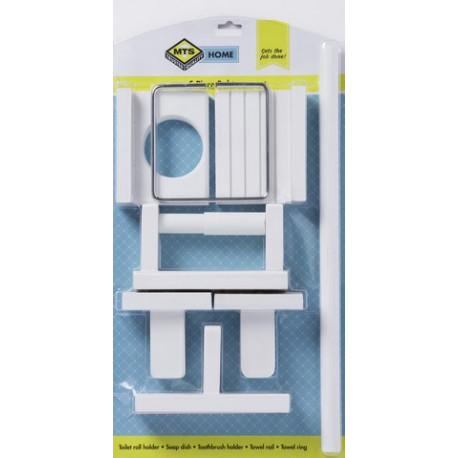 MTS HOME  BATHROOM SET 5PC WHITE