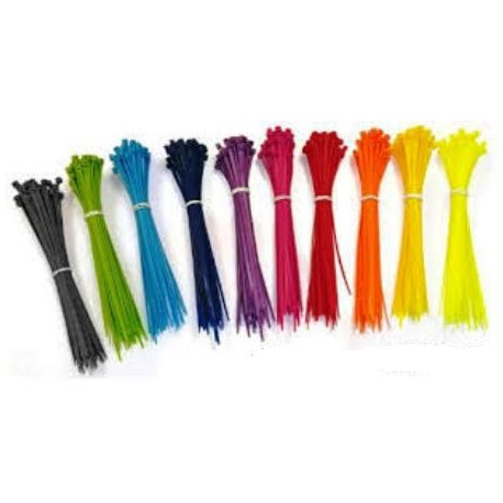 MTS 200PC CABLE TIE COMBO MULTI COLOURED