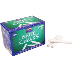 CHALK SCHOOL BOARD WHITE 100PER BOX