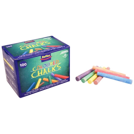 CHALK SCHOOL BOARD COLOURED 100PER BOX