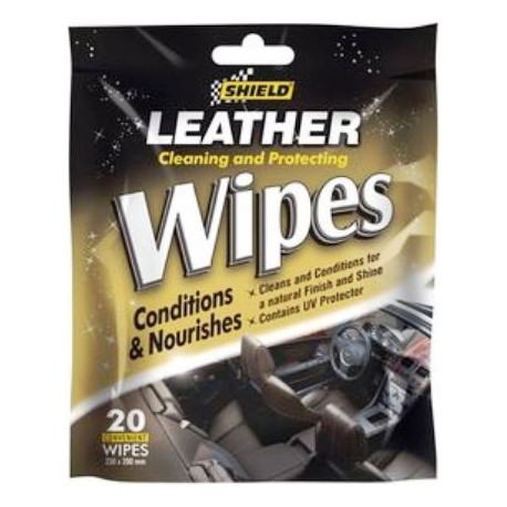 SHIELD LEATHER CARE WIPES 20 PACK SH151