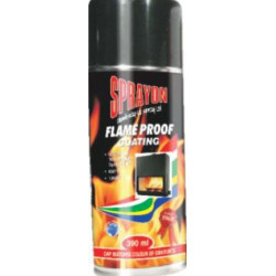 SPRAYON PAINT FLAME PROOF BLACK 390ML