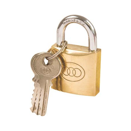 PADLOCK TRI BRASS BOX K/ALIKE 32MM 263