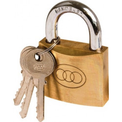 PADLOCK TRI BRASS BOX K/ALIKE 50MM 265