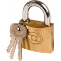 PADLOCK TRI BRASS BOX K/ALIKE 50MM 265