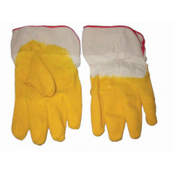 GLOVE MATSAFE LATEX CANVAS YELLOW L XXX