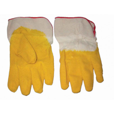 GLOVE MATSAFE LATEX CANVAS YELLOW L XXX