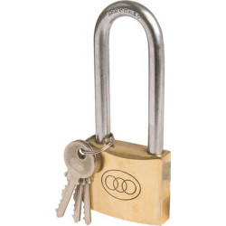 PADLOCK TRI BRASS.NO265L 50MM L/S (120)