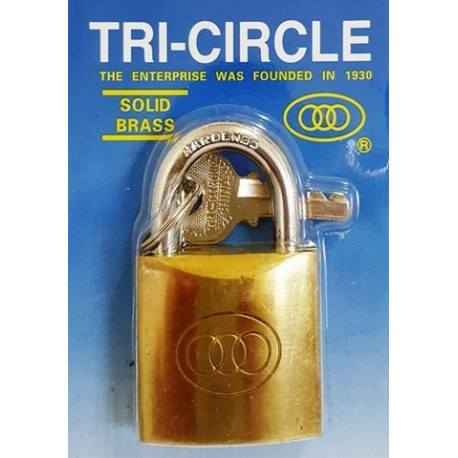 PADLOCK TRI BRASS NO264 38MM CASE/60 DB