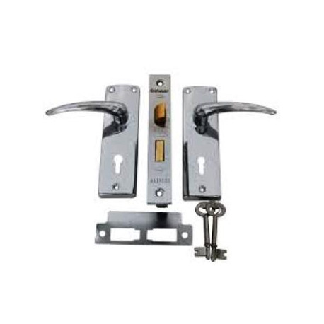 LOCKSET 3LEVER CHROME PLATED SABS-BOXED