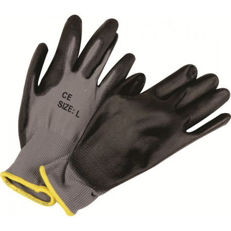 GLOVE MATSAFE NYLON BLK PU G/P (120) PP