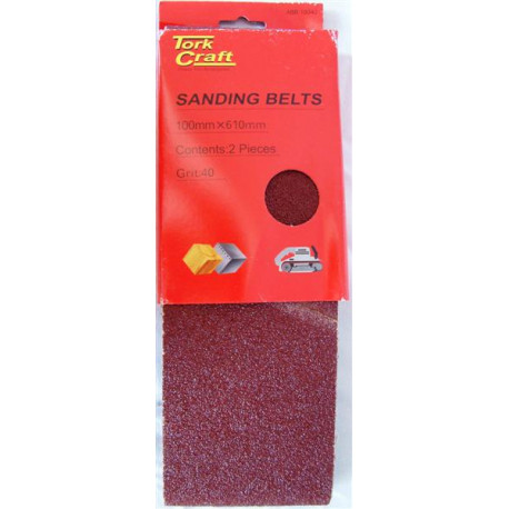 SANDING BELT 100 X 610MM 40GRIT 2/PACK