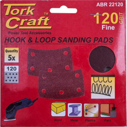 SANDING PADS CURVED 120 GRIT VELCRO