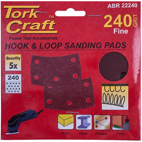 SANDING PADS CURVED 240 GRIT VELCRO