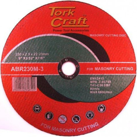 CUTTING DISC MASONRY 230 X 2.5 X 22.22MM