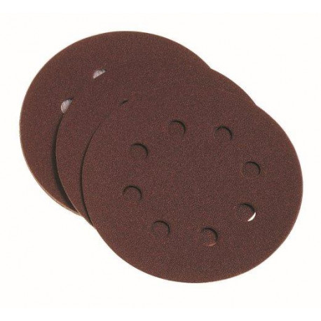 SANDING DISC VELCRO 115MM 40 GRIT WITH HOLES 10/PK