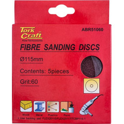 FIBRE DISC 115MM 60 GRIT 5/PACK