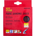 FIBRE DISC 115MM 100 GRIT 5/PACK