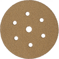 GOLD VELCRO DISC (50 PIECES) 40 GRIT 150MM X 6+1 HOLES