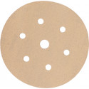 GOLD VELCRO DISC (50 PIECES) 120 GRIT 150MM X 6+1 HOLES