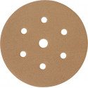 GOLD VELCRO DISC (50 PIECES) 180 GRIT 150MM X 6+1 HOLES