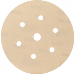 GOLD VELCRO DISC (50 PIECES) 320 GRIT 150MM X 6+1 HOLES