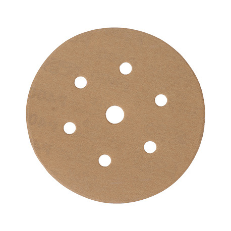 GOLD VELCRO DISC (50 PIECES) 400 GRIT 150MM X 6+1 HOLES