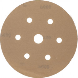 GOLD VELCRO DISC (50 PIECES) 600 GRIT 150MM X 6+1 HOLES