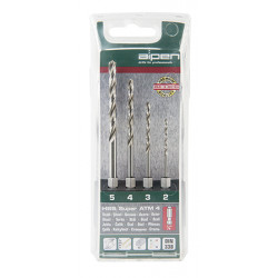 HEX SHANK SET HSS FOR 4 PIECE 2.3.4.5MM