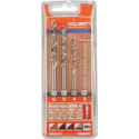 HEX SHANK SET HSS FOR WOOD 4 PIECE 3 4 5 6MM