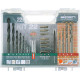 DRILL AND SCREWDRIVER BIT SET 22 PIECE IN CARRY CASE STEEL and MASONRY