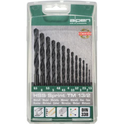 HSS SPRINT DRILL BIT SET 13 PIECE  1.5-6.5 3.2+4.8