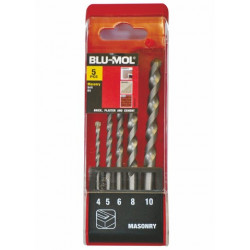 BLU-MOL MASONRY DRILL SET 5PC 4-10MM