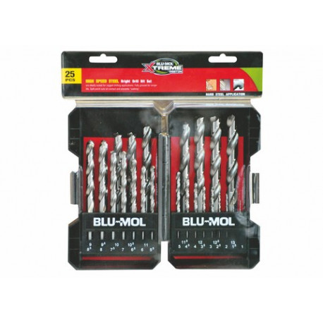 BLU-MOL X HSS DRILL BIT 25PC 1-13MM - Passionate Tools