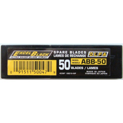 OLFA BLADES BLACK X-SHARP 50 PER PACK ULTRA SHARP 9MM