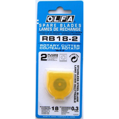 OLFA BLADES ROTARY RB18-2 2/PACK 18MM