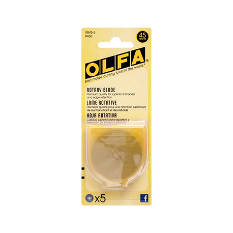 OLFA BLADES ROTARY RB45-5 5/PACK 45MM