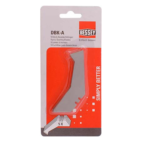 BESSEY SCORING BLADES FOR BS DBKPH FOLDINF and UTILITY KNIFE 5PIECE